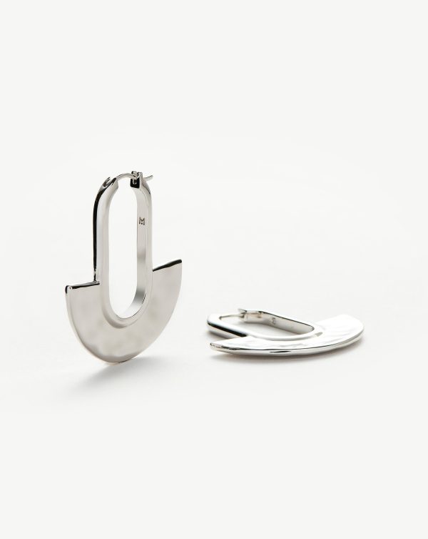 Zenyu Fan Medium Hoop Earrings Online now