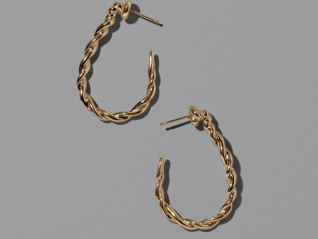 Landform Hoop Earrings - Solid Gold on Sale