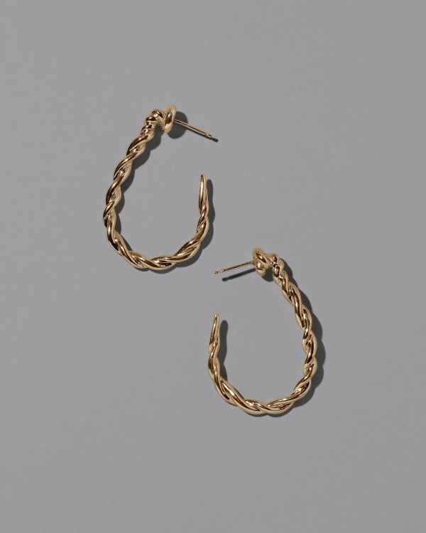 Landform Hoop Earrings - Solid Gold on Sale