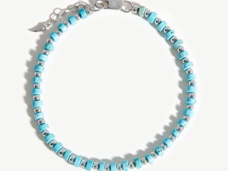 Beaded Bracelet | Silver Plated Turquoise Supply