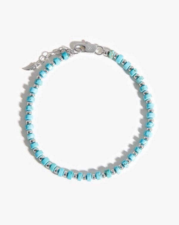 Beaded Bracelet | Silver Plated Turquoise Supply