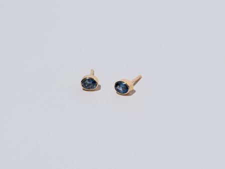 Oval Frame Stud Earrings - Sapphire Online