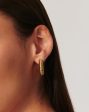 Wavy Ridge Medium Hoop Earrings Hot on Sale