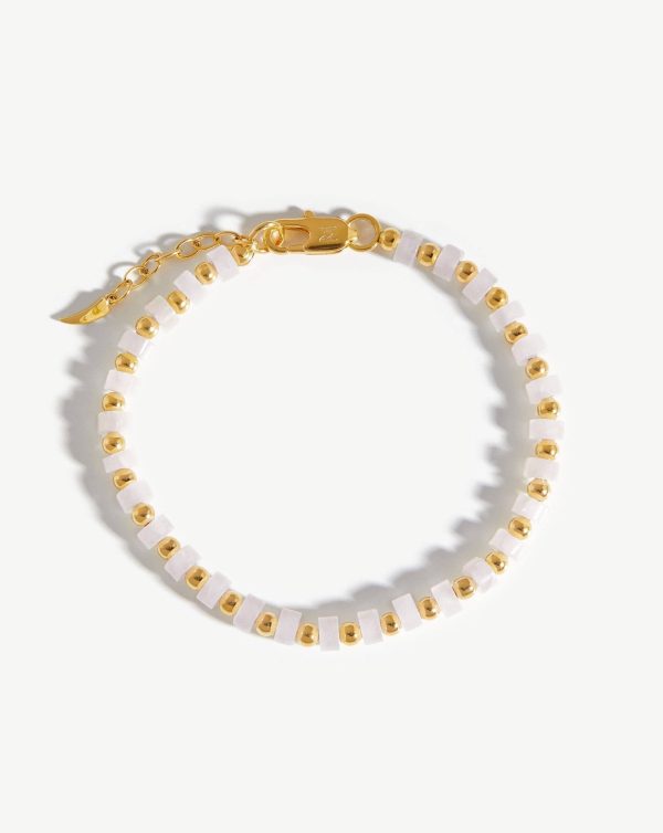 Beaded Bracelet | 18ct Gold Plated White Hot on Sale