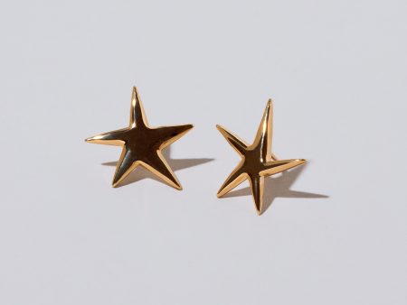 Verve Five Point Star Stud Earrings - Large Online Sale